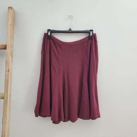 Calvin Klein Women's Maroon Pull Up Short Circle Skirt Size S - Picture 1 of 4